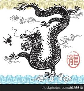 Chinese dragon vector image