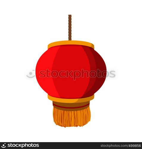 Chinese lantern icon in cartoon style isolated on white background. Chinese lantern icon, cartoon style