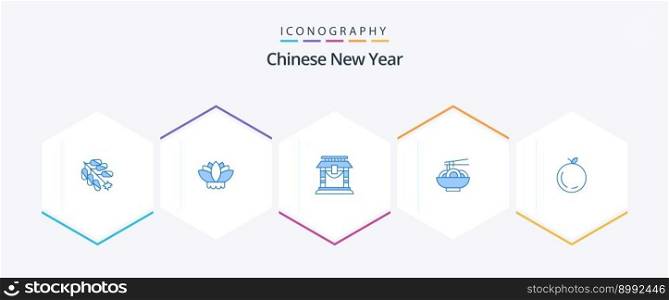 Chinese New Year 25 Blue icon pack including chinese. apple. bridge. chinese. food