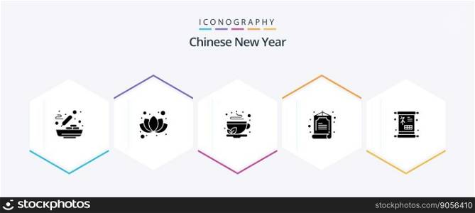 Chinese New Year 25 Glyph icon pack including new year. chinese. chinese. zhihu. china
