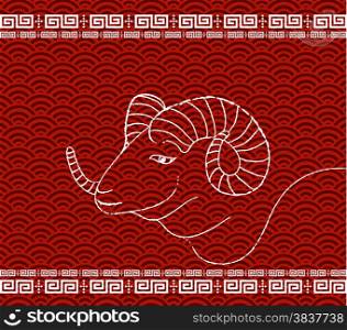 chinese new year background of the goat
