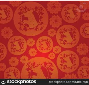 Chinese new year dog pattern background