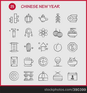 Chinese New Year Hand Drawn Icon Pack For Designers And Developers. Icons Of Calendar, Feb, Month, Schedule, Chinese, New, Toy, Year, Vector