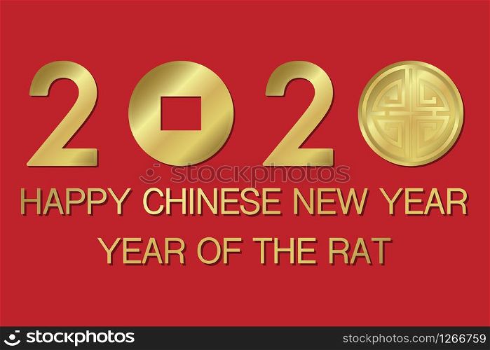 Chinese new year rat modern background vector illustration