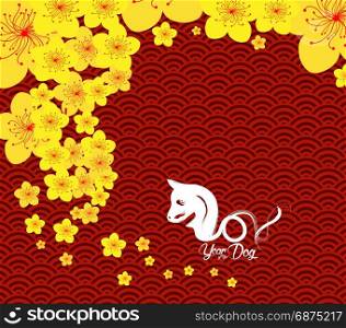 chinese new year template background. Year of the dog