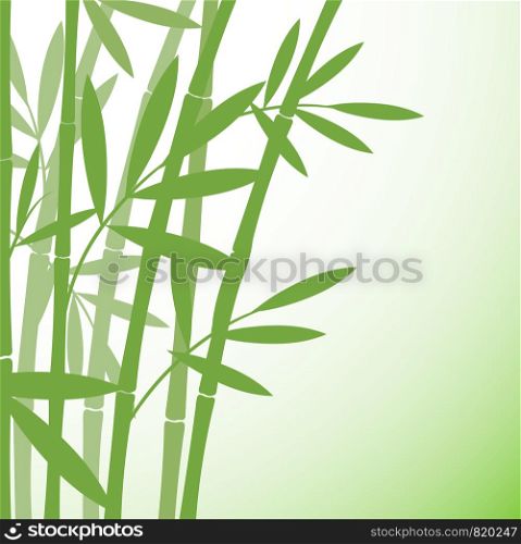 Chinese or japanese bamboo grass oriental wallpaper stock vector illustration. Tropical asian plant background