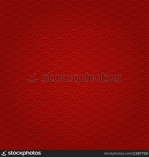 Chinese seamless pattern with red circles. Vector illustration.. Chinese seamless pattern.