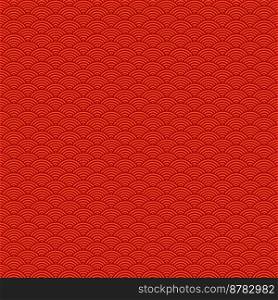 Chinese style seamless pattern on red background. Traditional oriental wavy ornament. Vector.. Chinese style seamless pattern on red background. Traditional oriental wavy ornament. Vector