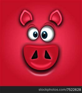 Chinese Zodiac Sign Year of Pig, Happy Chinese New Year 2019 - Illustration Vector. Chinese Zodiac Sign Year of Pig, Happy Chinese New Year 2019