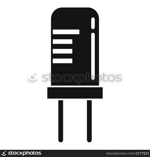 Chip capacitor icon simple vector. Diode component. Electric circuit. Chip capacitor icon simple vector. Diode component