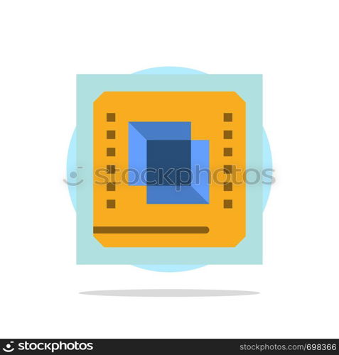 Chip, Computer, Cpu, Hardware, Processor Abstract Circle Background Flat color Icon
