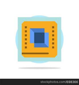 Chip, Computer, Cpu, Hardware, Processor Abstract Circle Background Flat color Icon