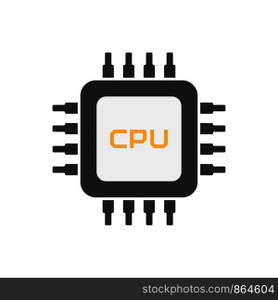 Chip CPU flat style. Computer processor. Microchip electronic technology. Microprocessor sign. EPS 10. Chip CPU flat style. Computer processor. Microchip electronic technology. Microprocessor sign.