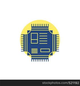 Chip, cpu, microchip, processor, technology Glyph Icon.. Vector EPS10 Abstract Template background