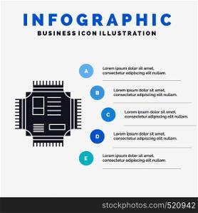 Chip, cpu, microchip, processor, technology Infographics Template for Website and Presentation. GLyph Gray icon with Blue infographic style vector illustration.. Vector EPS10 Abstract Template background