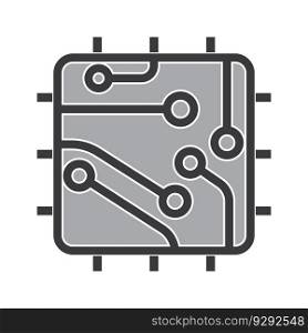 chip processor vector icon illustration design