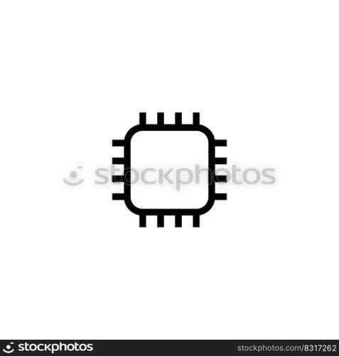 chip processor vector logo icon illustration design