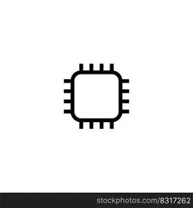 chip processor vector logo icon illustration design