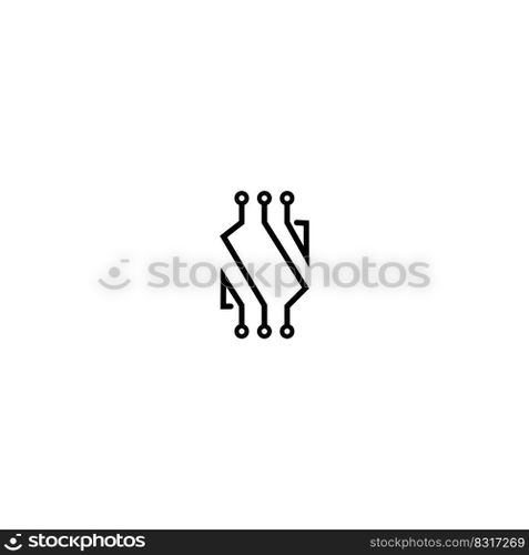 chip processor vector logo icon illustration design