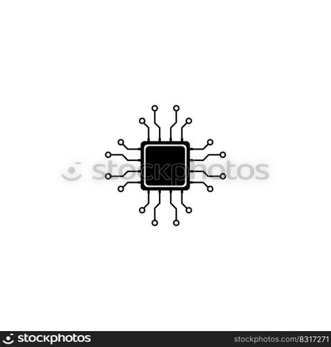 chip processor vector logo icon illustration design