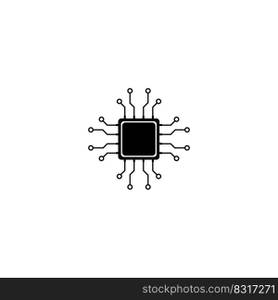 chip processor vector logo icon illustration design