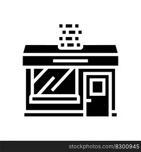 chip shop glyph icon vector. chip shop sign. isolated symbol illustration. chip shop glyph icon vector illustration