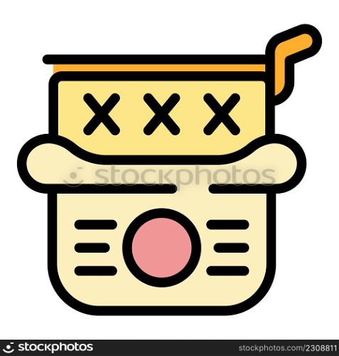 Chips deep fryer icon. Outline chips deep fryer vector icon color flat isolated. Chips deep fryer icon color outline vector