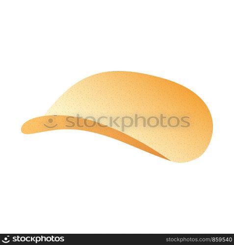 Chips icon. Realistic illustration of chips vector icon for web design isolated on white background. Chips icon, realistic style