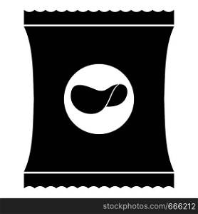 Chips icon. Simple illustration of chips vector icon for web. Chips icon, simple black style