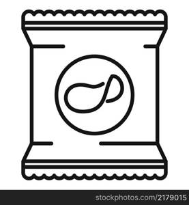 Chips pack icon outline vector. Granola food. Protein nutrition. Chips pack icon outline vector. Granola food