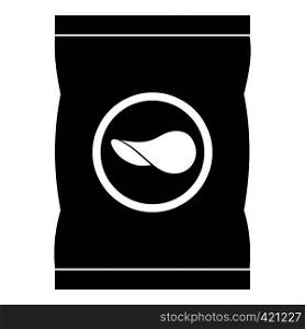 Chips plastic bag icon. Simple illustration of chips plastic bag vector icon for web. Chips plastic bag icon, simple style