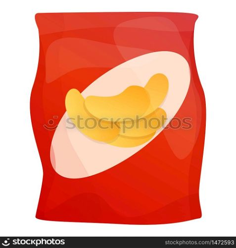 Chips potato icon. Cartoon of chips potato vector icon for web design isolated on white background. Chips potato icon, cartoon style