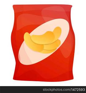 Chips potato icon. Cartoon of chips potato vector icon for web design isolated on white background. Chips potato icon, cartoon style