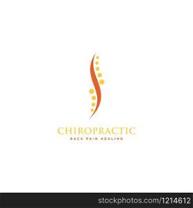 Chiropractic logo design. Spine logo template. Spinal icon. Backbone icon. Physio therapy logo
