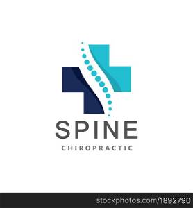 chiropractic spine dot logo icon vector template