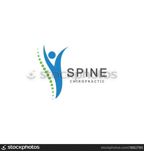 chiropractic spine dot logo icon vector template