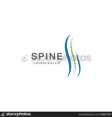 chiropractic spine dot logo icon vector template