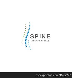 chiropractic spine dot logo icon vector template