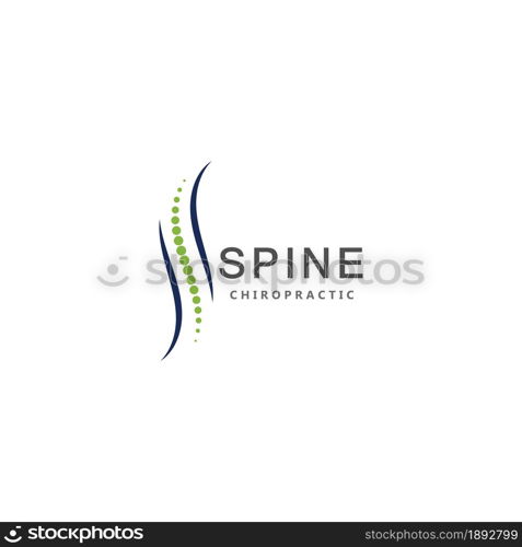 chiropractic spine dot logo icon vector template