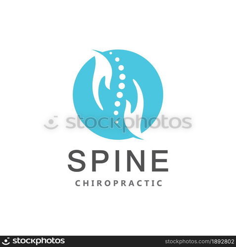 chiropractic spine dot logo icon vector template