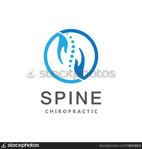 chiropractic spine dot logo icon vector template