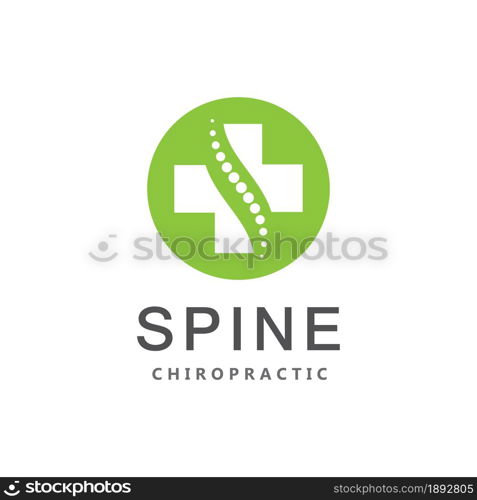 chiropractic spine dot logo icon vector template