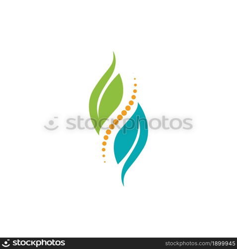 chiropractic symbol Vector icon design illustration Template