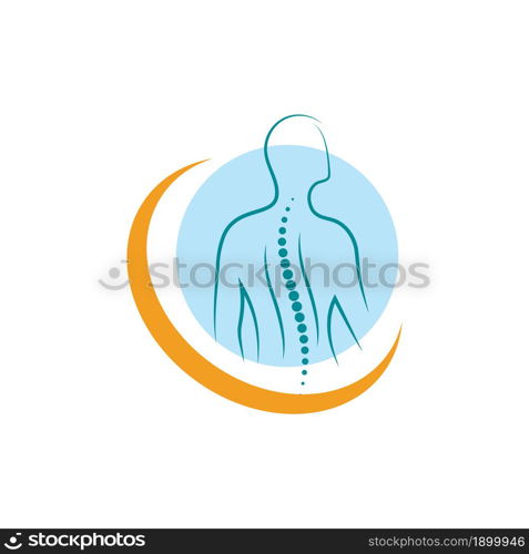 chiropractic symbol Vector icon design illustration Template