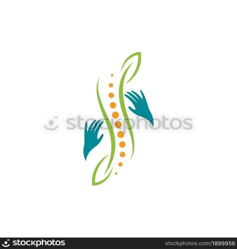 chiropractic symbol Vector icon design illustration Template