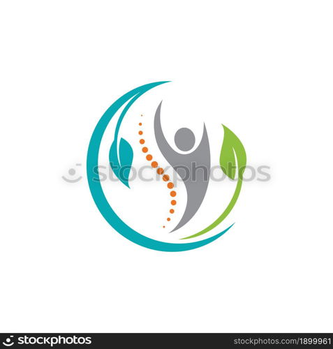 chiropractic symbol Vector icon design illustration Template