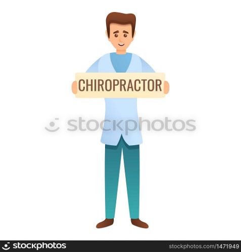 Chiropractor clinic icon. Cartoon of chiropractor clinic vector icon for web design isolated on white background. Chiropractor clinic icon, cartoon style