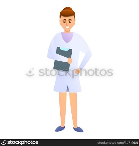 Chiropractor nurse icon. Cartoon of chiropractor nurse vector icon for web design isolated on white background. Chiropractor nurse icon, cartoon style