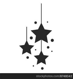 Chistmas star icon vector flat design template eps 10