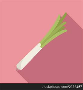 Chive garlic icon flat vector. Chinese onion. Fresh herb. Chive garlic icon flat vector. Chinese onion